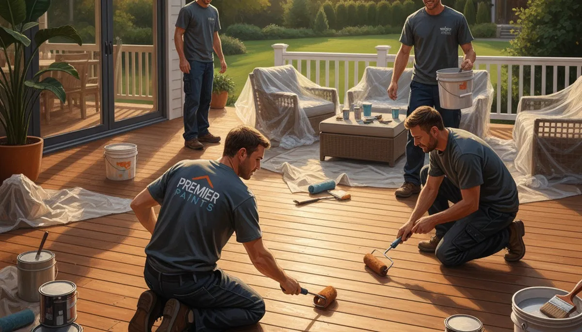 Deck painting in Tulsa, OK by Tulsa Paint Pros for durable sun and moisture protection