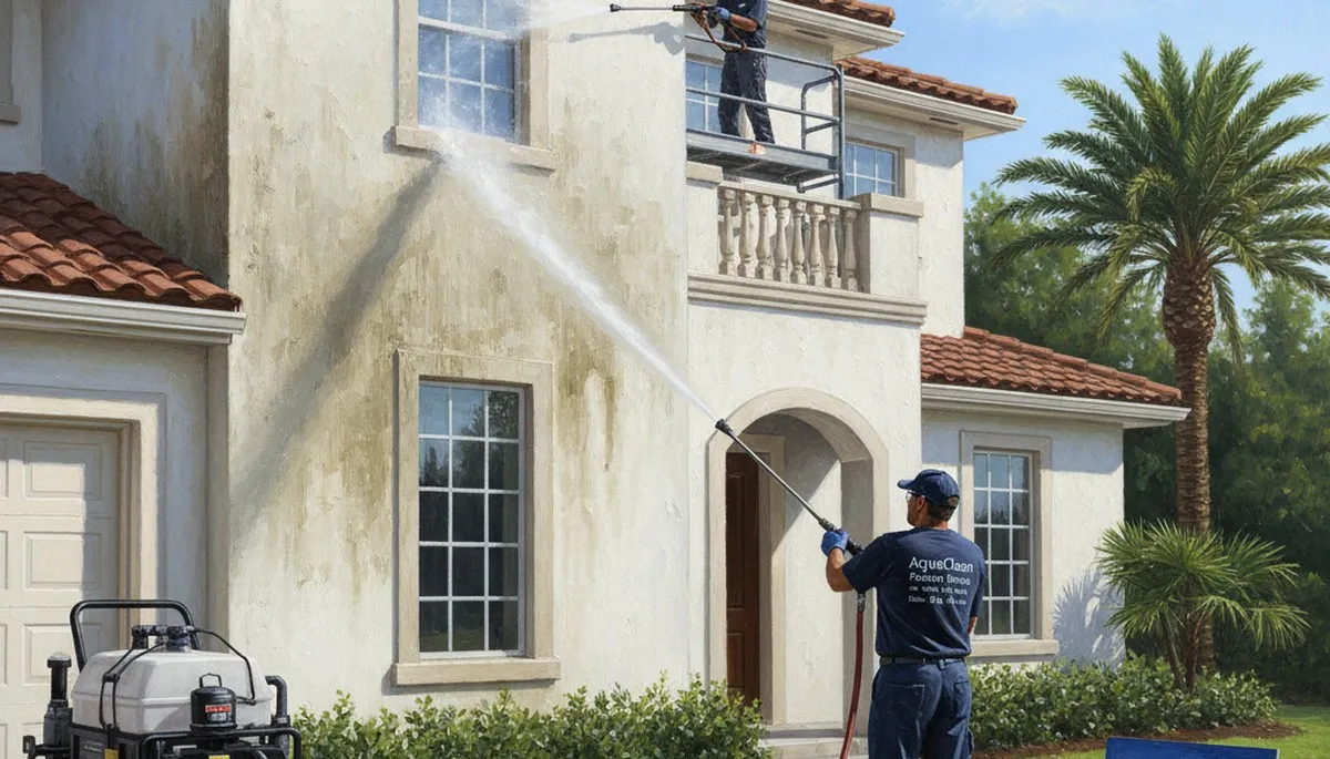 Pressure cleaning service in Tulsa, OK by Tulsa Paint Pros for curb appeal restoration